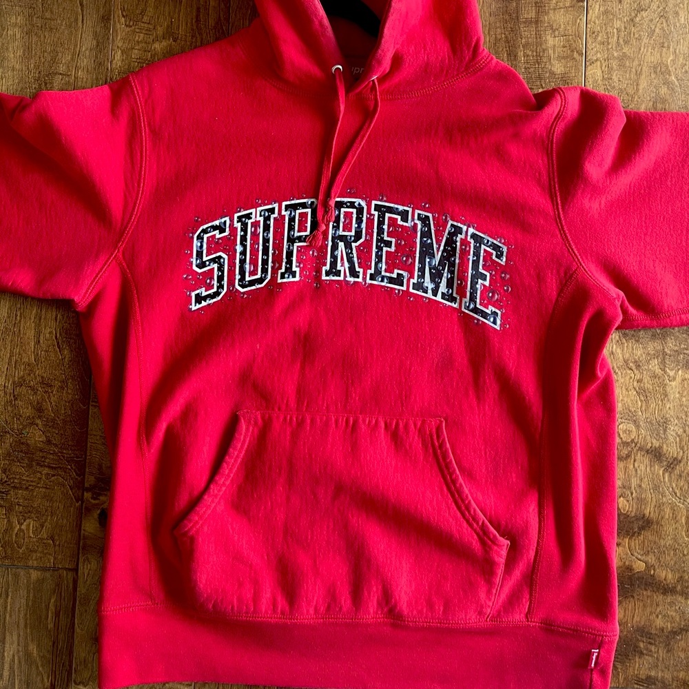 Supreme Bubble red Hoodie (Lightly Worn)
